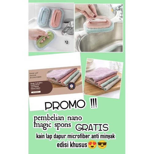 sikat panci nano magic spons alat pembersih kerak