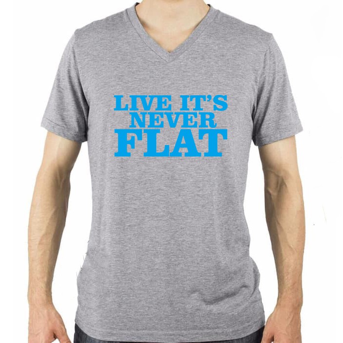 KAOS PRIA life its never flat / KAOS PRIA VNECK/ KAOS PRIA