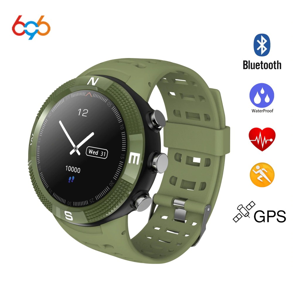 696 F18 Smartwatch Sport Touch Layar Bluetooth IP68 Tahan Air Panggilan Pesan Pengingat Pedometer