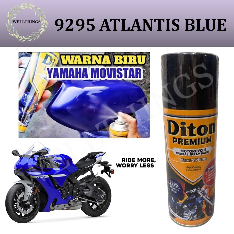 Cat Pilox Diton Premium 9295 Atlantis Blue 400cc Warna Biru Movistar