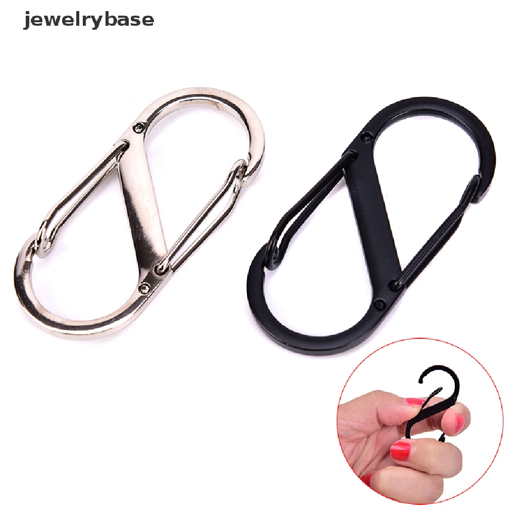 1 Pc Kait Carabiner Bentuk S Bahan Stainless Steel Untuk Outdoor