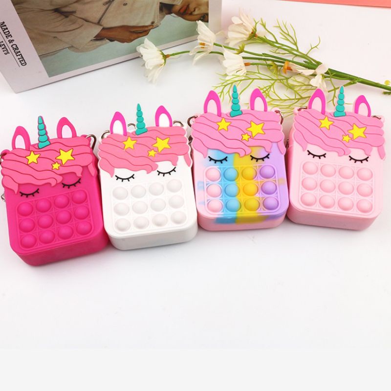 Tas Selempang Jelly Pop Unicorn Perempuan Import