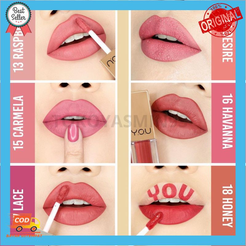 Lip Cream Y.O.U Rouge Velvet Matte Lip Cream YOU 4.5 g Murah