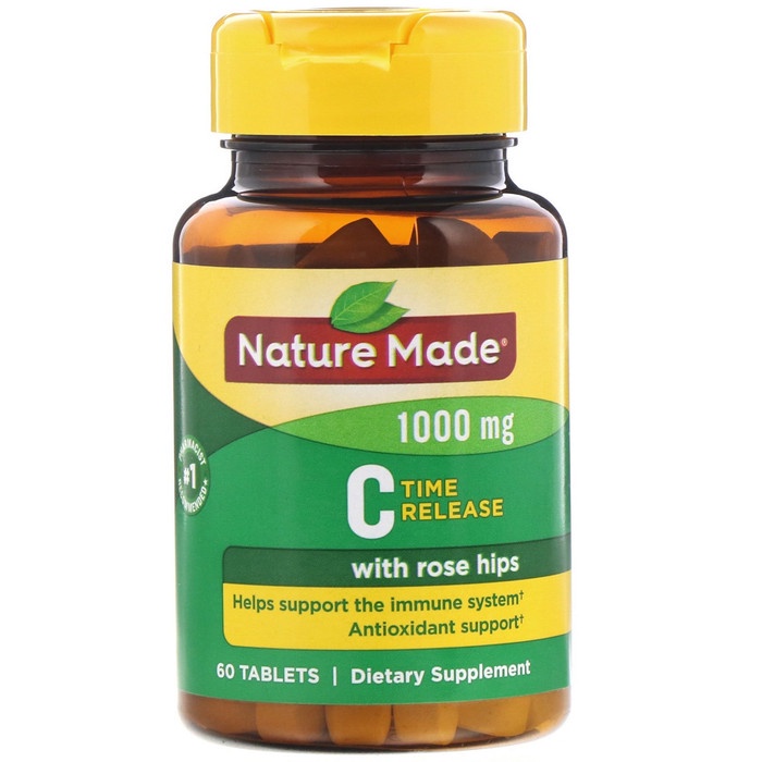 Nature Made Vitamin C with Rose Hips 1000 mg 60 Tablets