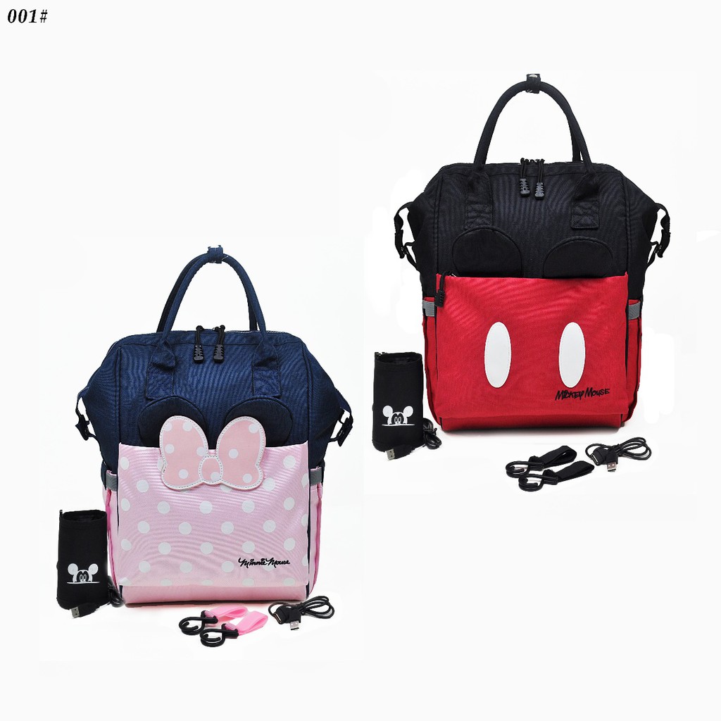 TAS RANSEL BAYI BABY DIAPERS BAG TAS MULTIFUNGSI TAS MICKEY TAS TRAVELING TAS IMPORT RANSEL SERBAGUN