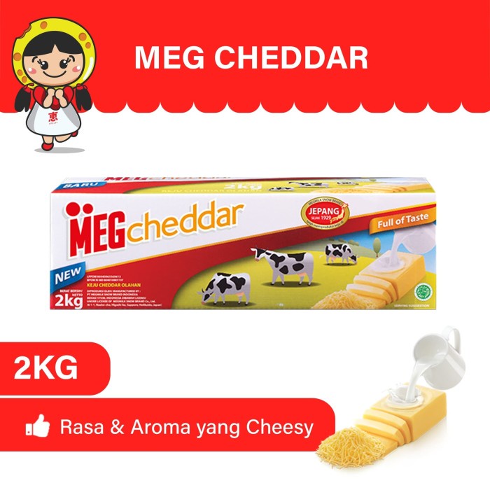 

Keju- Meg Cheddar 2 Kg -Keju.