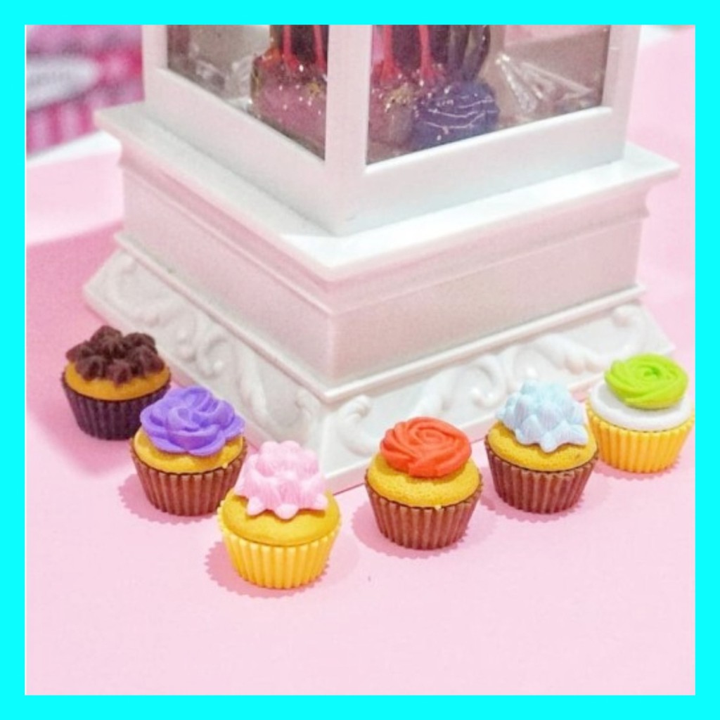 Penghapus Model Kue CupCake Unik 1Pack Isi 6pcs Hapusan Lucu Imut