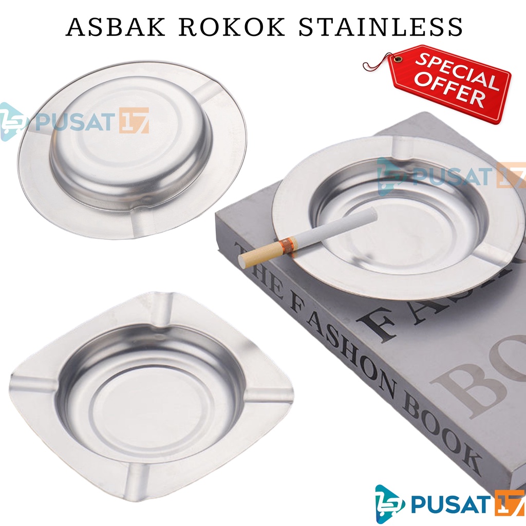 Jual PUSAT ASBAK ROKOK STAINLESS STEEL ASBAK SENG BULAT TEMPAT ASBAK ROKOK MANGKOK ASBAK