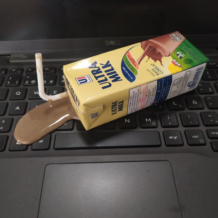 Prank Susu Ultra Milk Coklat Tumpah Alat Jahil Konten Fake Props Anak