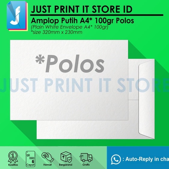 

Amplop Putih A4 Polos