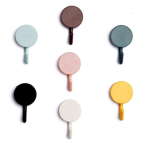 HOOK Gantungan Dinding Baju MACARON Bulat Tempel Dinding Wall Hook Stiker Kail Tempel Kuat Multifungsi Serbaguna