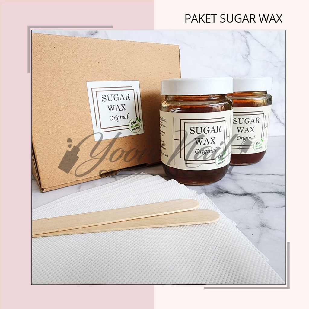 Paket lengkap sugar wax (250gr) free kain dan spatula cool sugar waxing dingin pencabut bulu wax