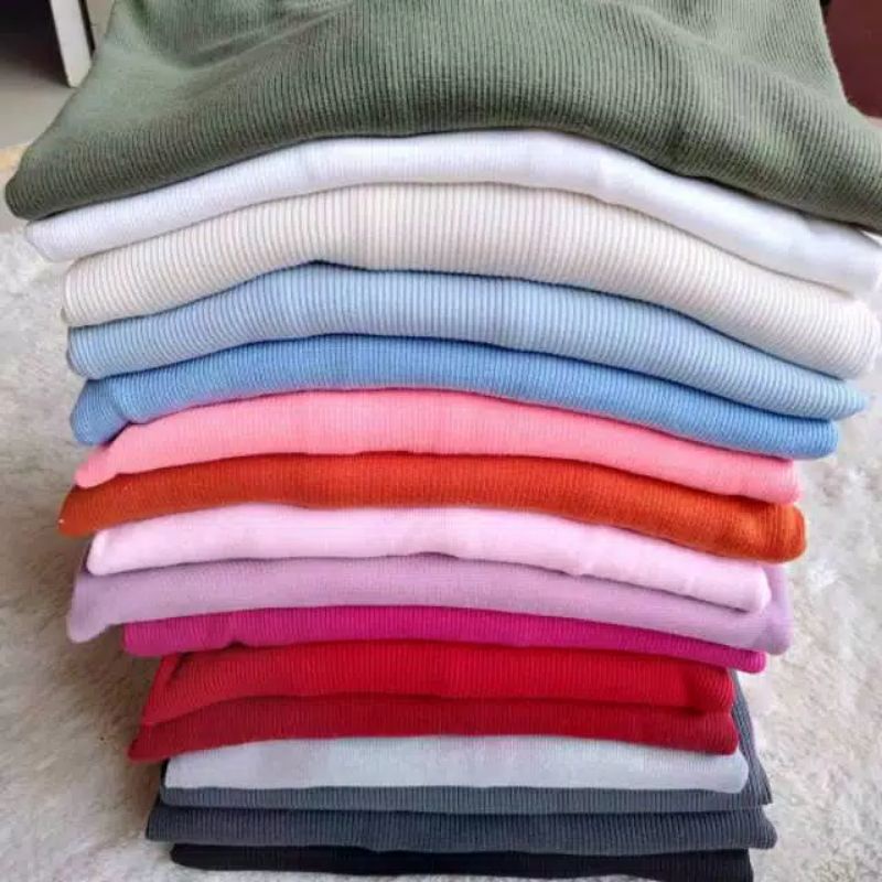Kaos Rib Lengan Panjang / Kaos GAP / Kaos Polos / Kaos Motif