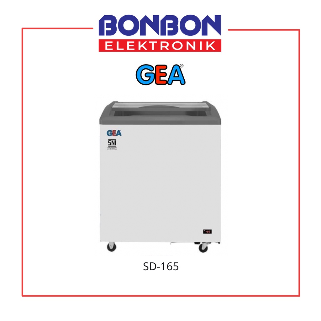 GEA Sliding Curve Glass Freezer SD-165 / SD165 165L