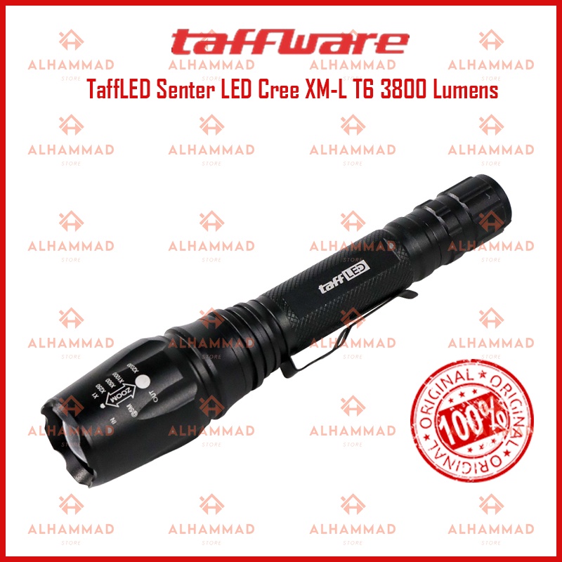 TaffLED Senter LED Cree XM-L T6 3800 Lumens
