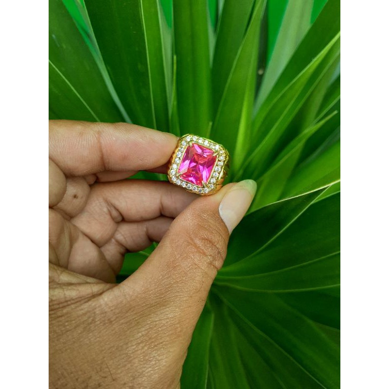 cincin batu merah siam rose asli bangkok