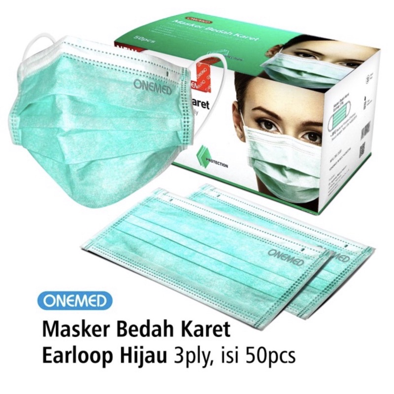 Masker earloop 3ply onemed