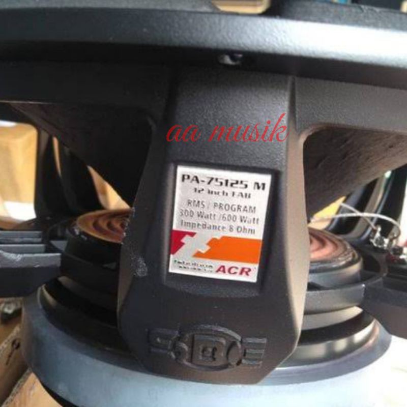SPEAKER COMPONENT ACR FABULOUS PA-75125 M WOOFER 12 INCH