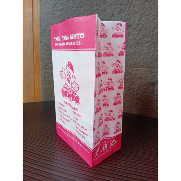

Packaging Pocket / Kantong Kertas / Kemasan Tahu Bento 50pcs