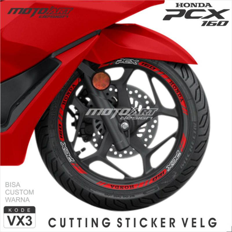 cutting sticker honda pcx sticker lis velg pcx 2021