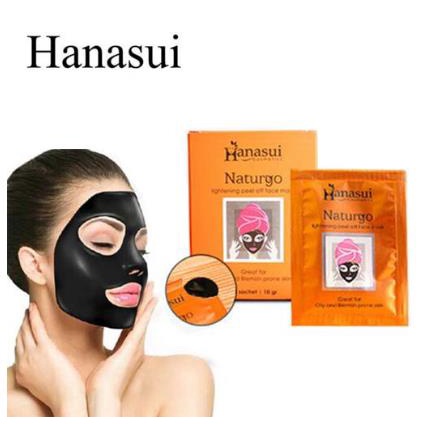 [PER BOX] * NCC * Hanasui Naturgo BLACK Mask Masker Wajah Masker Komedo PELL OFF [BOX/10 sachet]