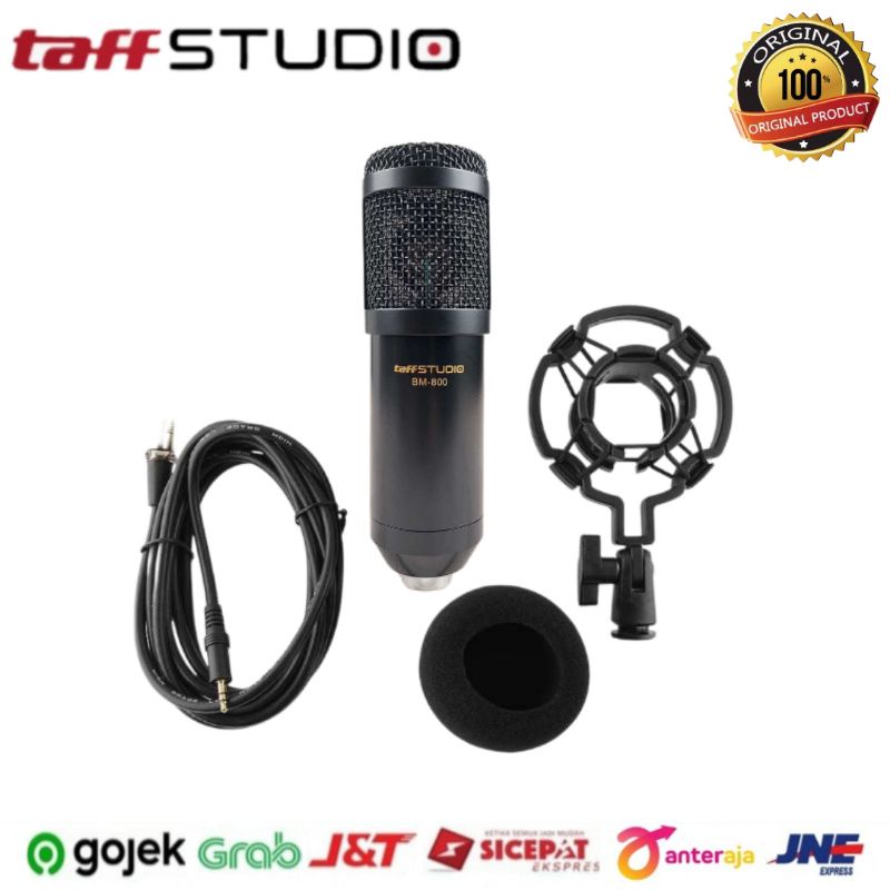 Microphone Condenser BM800 Mic Mikrofon Smule Original Hitam