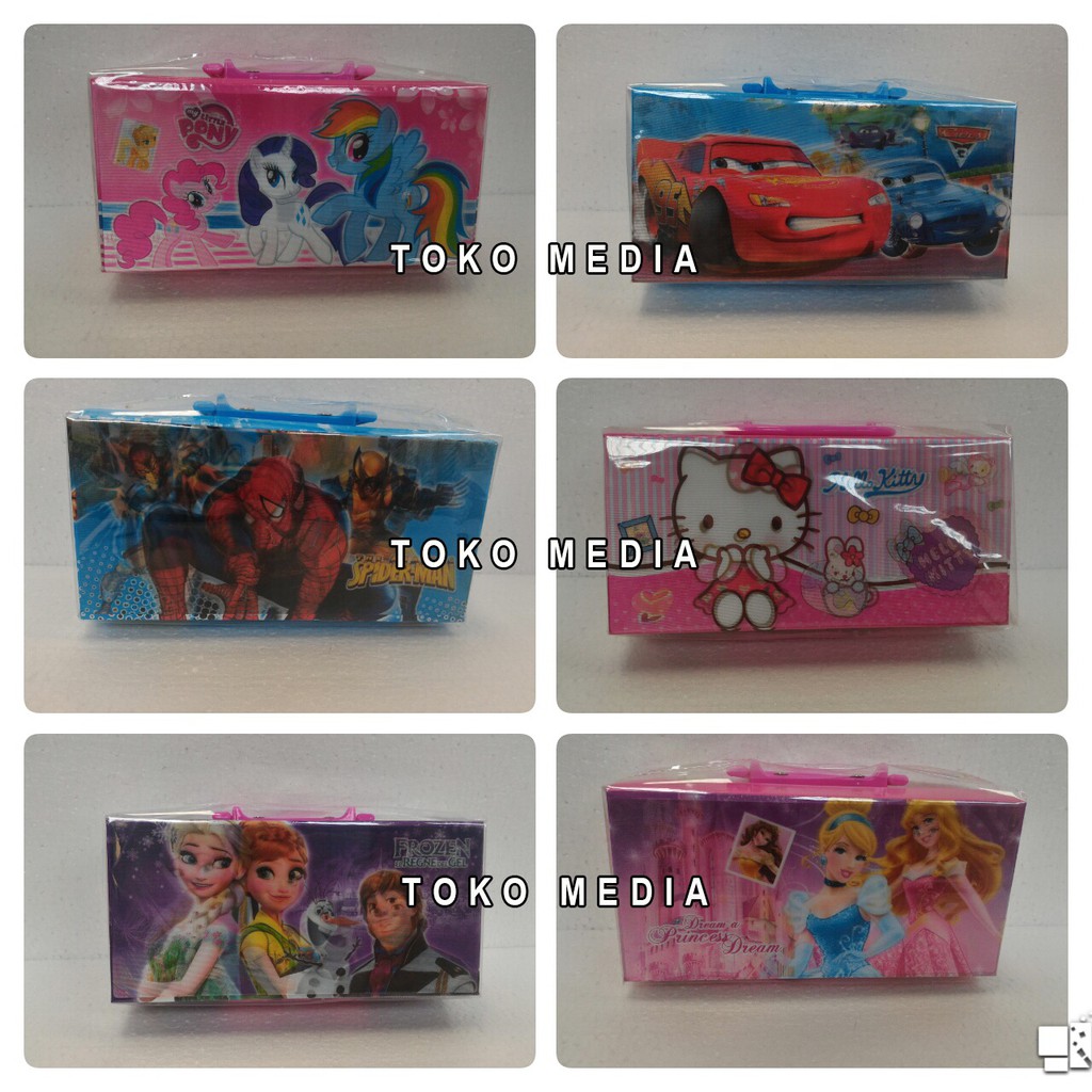 

SALE Kotak Tempat Pensil Pakai Kode Angka Gambar Hologram Karakter Kartun WNOV