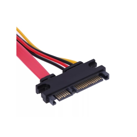 Cable sata extension 7 + 15 pin male to 22 pin female serial ATA 50cm NB power data for hdd harddisk ssd