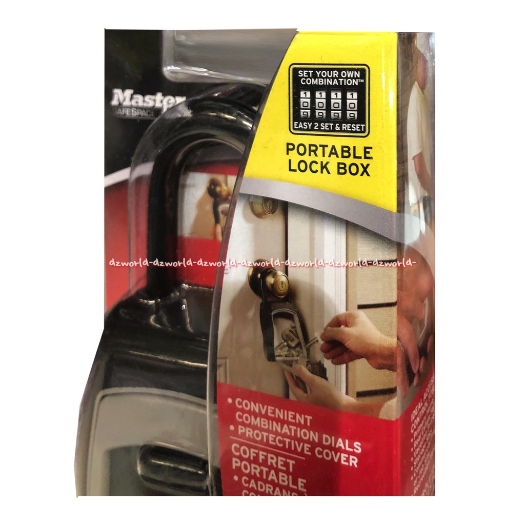 Master Lock Portable Lock Box Kotak Gembok Menyimpan 5 Kunci