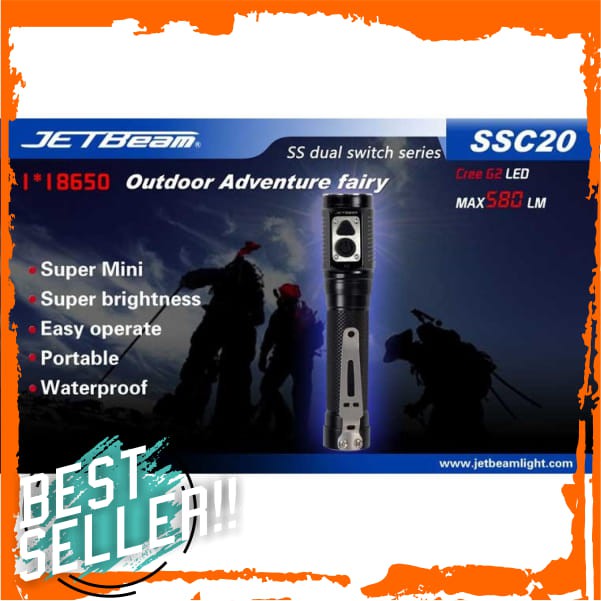JETBeam SSC20 Senter LED CREE G2 580 Lumens