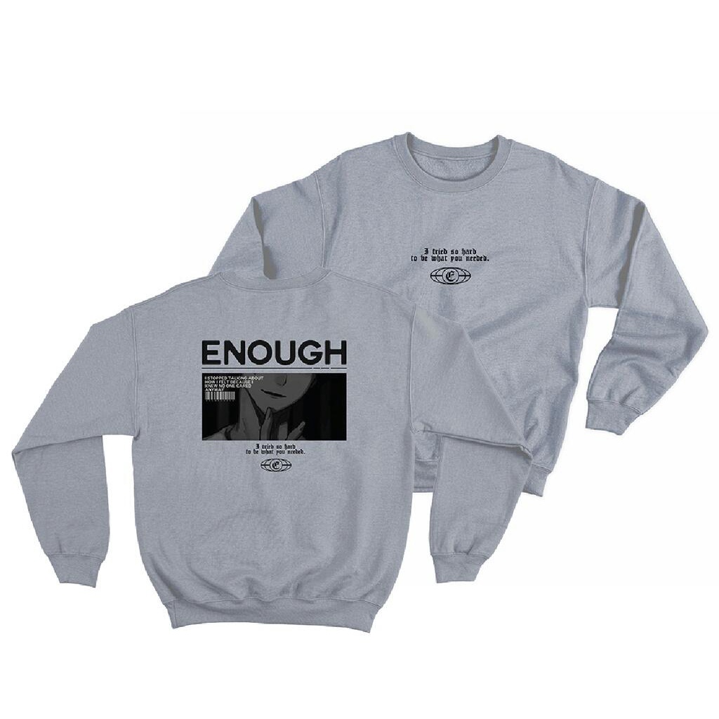 SWEATER UNISEX ENOUGH SIZE M - XXL / SWEATER UNISEX TEBAL