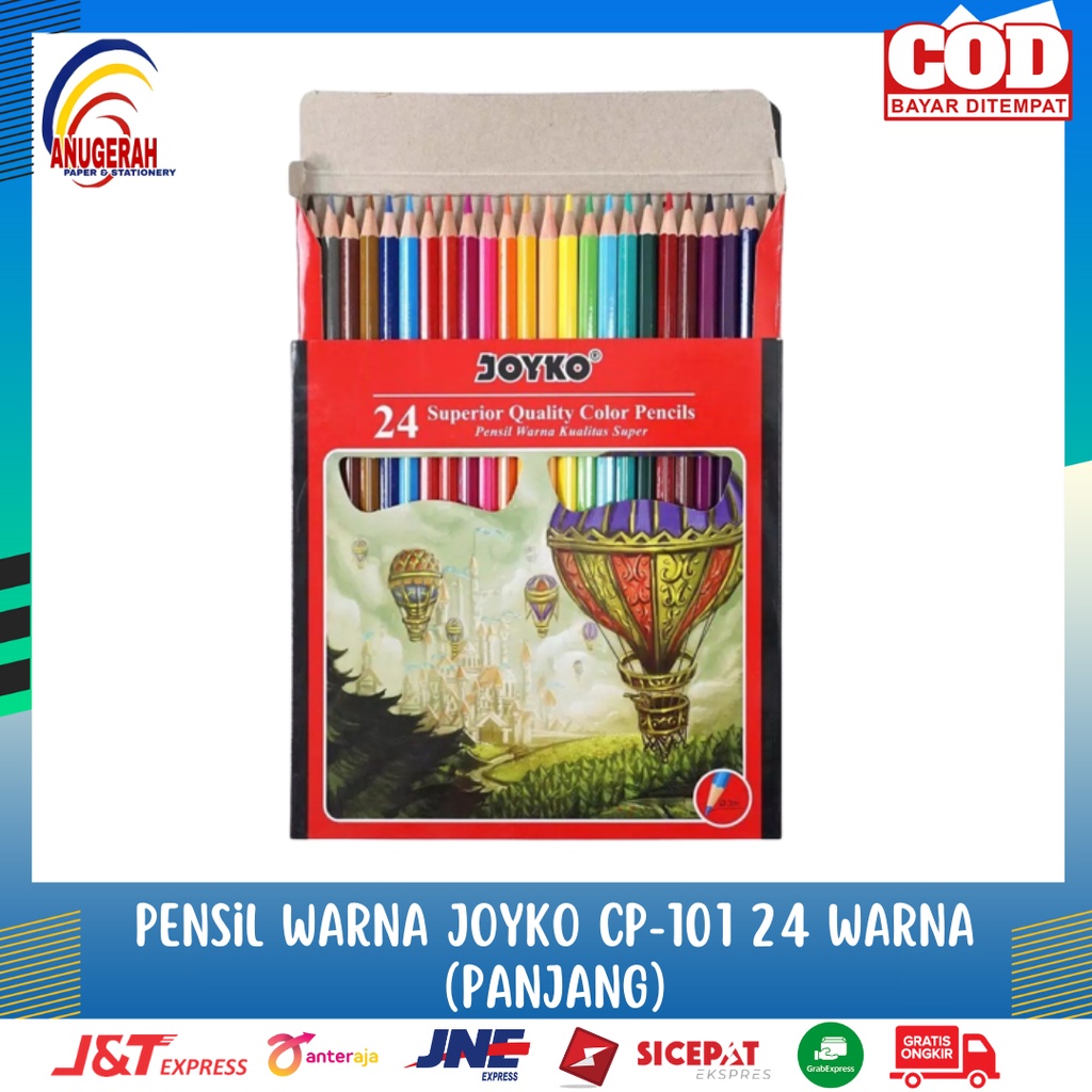 

PENSIL WARNA JOYKO CP-101 ISI 24 WARNA (PCS)