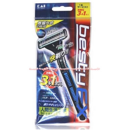 Kai Razor Besty EX 3 Alat Pisau Cukur Kumis Jenggot Pria Titanium Coating Shaver Kay Shave Kairazor