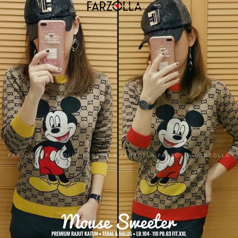 Premium Rajut Katun "FARZOLLA MICKEY" bahan asli rajut katun nyaman di pakai.