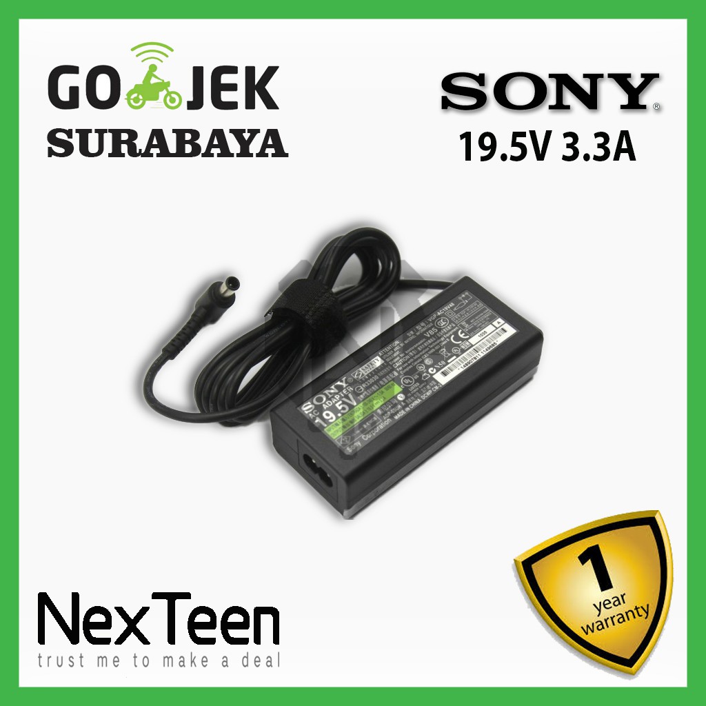Charger Adaptor Sony vaio 65W 19 5V 3 3A VGP AC19V48 Charger Adaptor Sony vaio 65W 19 5V 3 3A VGP AC19V48