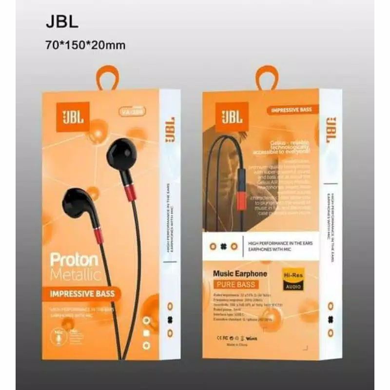 Headset JBL VA-258 ExtraBass Earphone Hansfree JBL VA-258 Handset HF JBL VA258