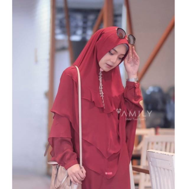 Ezra Khimar By Amily Hijab | Khimar Branded | Khimar Syari