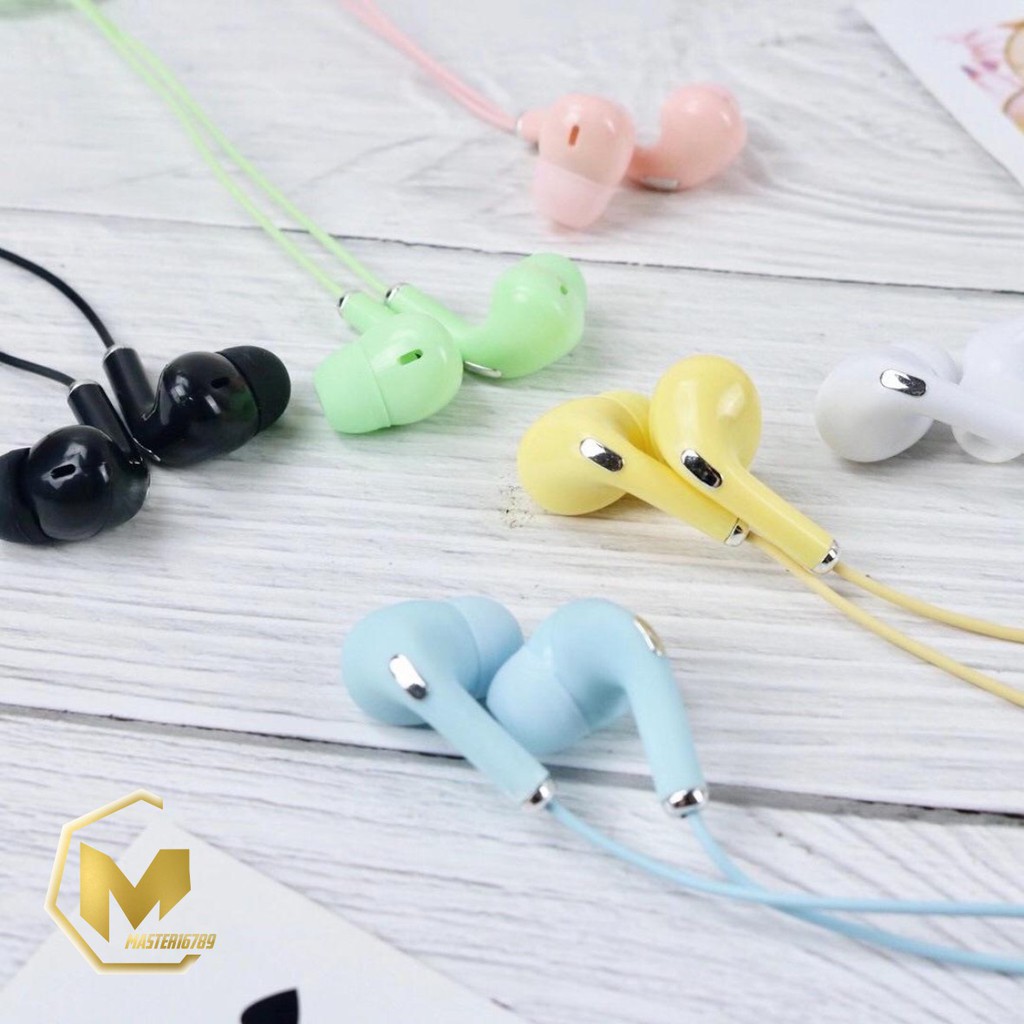 BM024 HEADSET HANDSFREE Hf earphone U28 MACARON MATE COLOR HIFI EXTRA BASS MA42