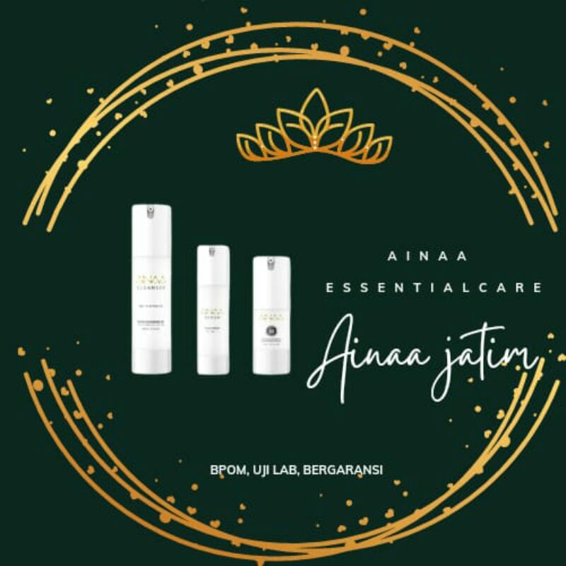 Ainaa Essential Care Paket Wajah Aina BeautyPenghilang jerawat dan Perlindungan UV Anti Aging Pemcer