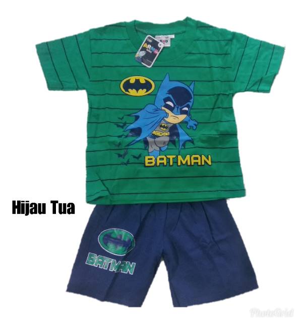 Setelan baju BATMAN / CAPTAIN AMERICA Arno anak 1 / 2 / 3 tahun