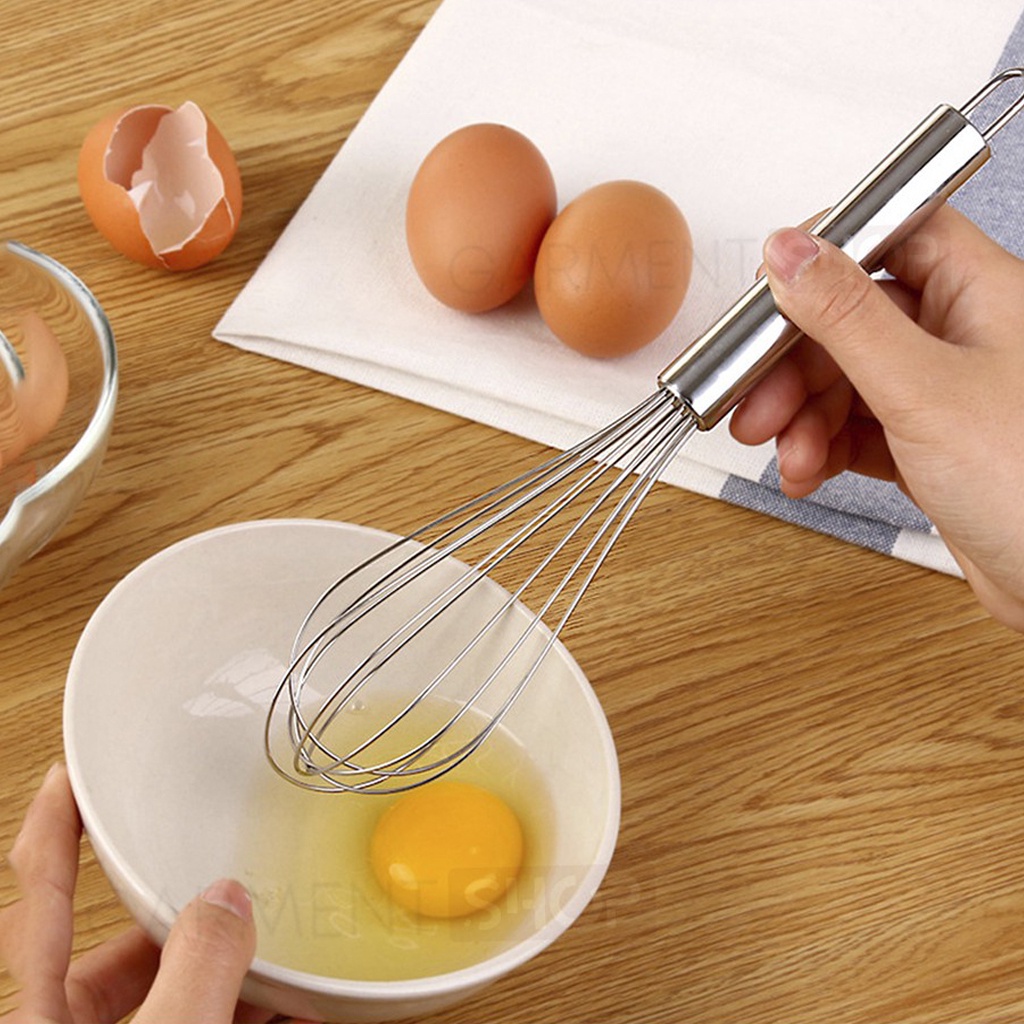 MurmerOfficial Pengocok Telur Manual Pengaduk Adonan Kue Hand Mixer Egg Whisk Stainless Steel R757