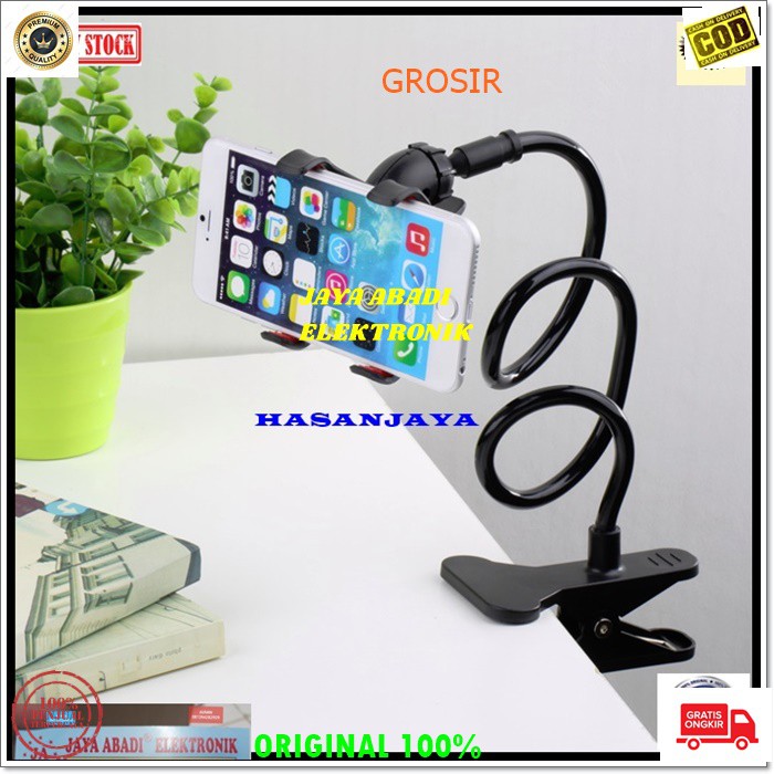 J206 ORIGINAL LAZYPOD LAYPODS HOLDER HP MIC TABLE STAND MIK MEJA PODIUM MIMBAR JEPITAN NARSIS PEGANGAN GANTUNGAN LAZYPOD TEMPAT HP PEGANGAN GANTUNGAN UNIVERSAL MULTIO GPS MOBIL BREKET LEBIH FLEKSIBEL BAHAN PVC COCOK UNTUK YANG SUKA MANTENGIN HP