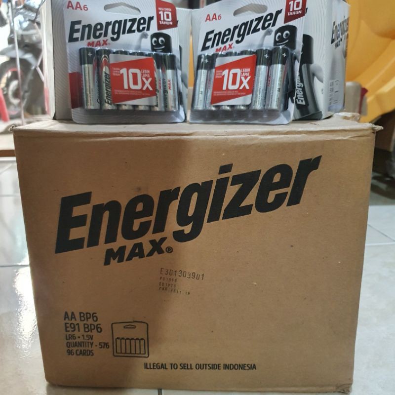 (ENERGIZER) BATERAI /  BATTERAI / BATTERY ENERGIZER ALKALINE MAX AA / AAA (isi 6) PROMO HARI INI