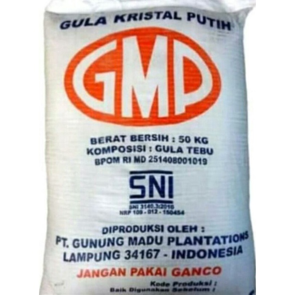 Gula Pasir GMP 25 Kg &amp; 50 Kg, 100% ASLI