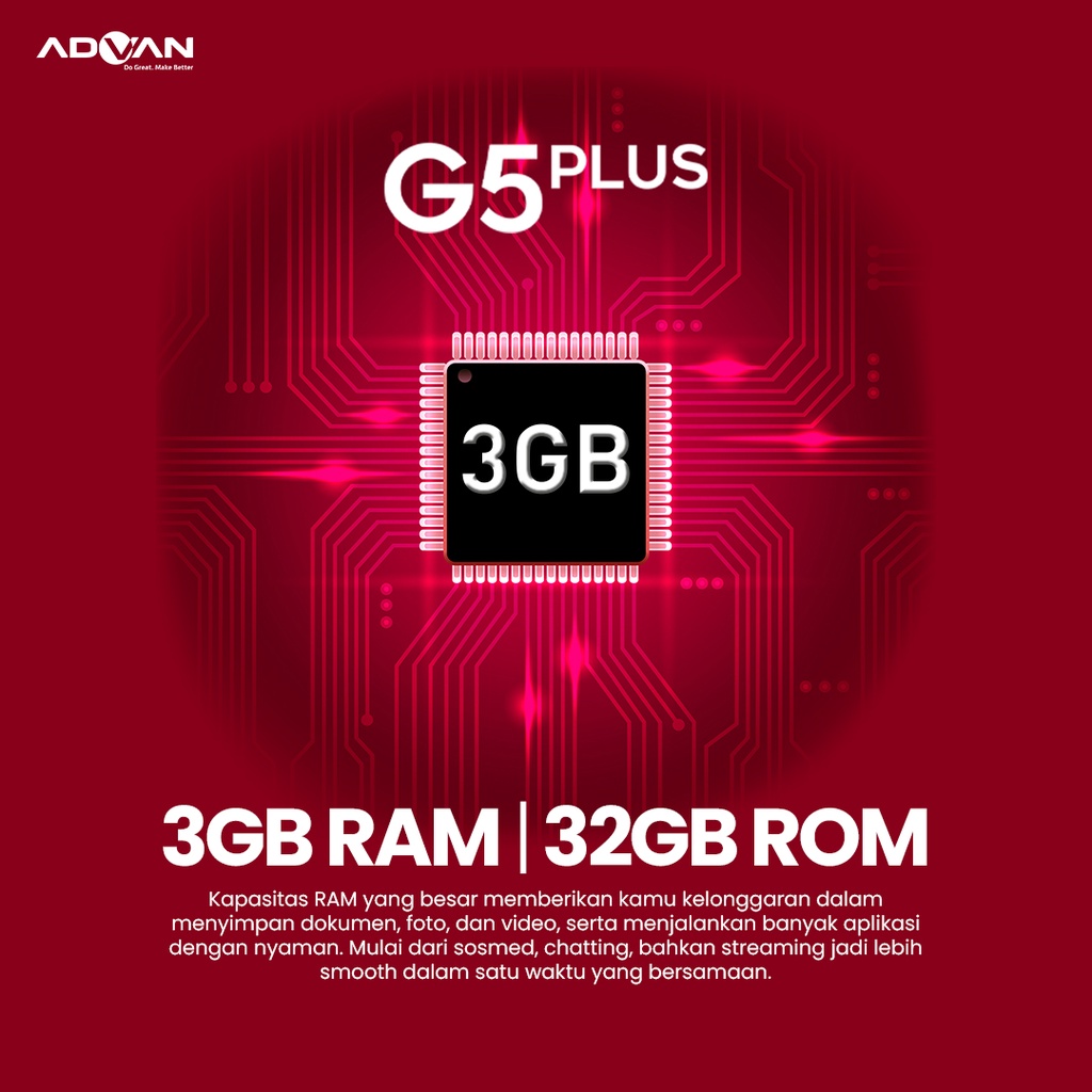 Advan G5 Plus 6.6 (Light Green) HD+ 2.5D Glass 3GB 32GB Octacore 1.6GHz Android 11 Garansi Resmi-3