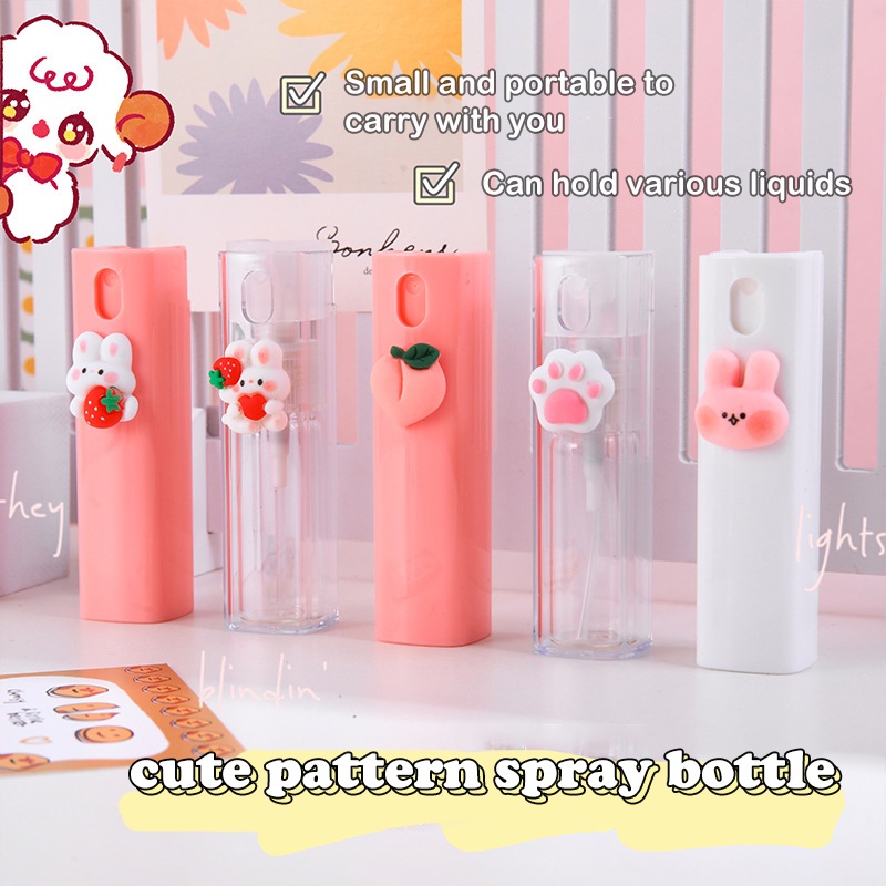 Botol Spray Parfum / Alkohol / Kosmetik / Makeup Mini Portable 10ml Motif Kartun Lucu Untuk Travel / Outdoor