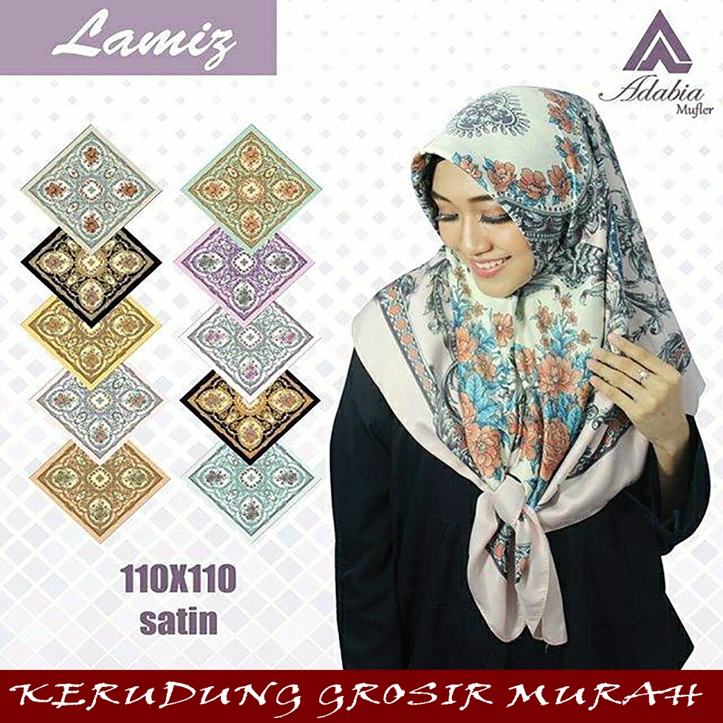 Segiempat satin lamiz adabia satin motif lamiz