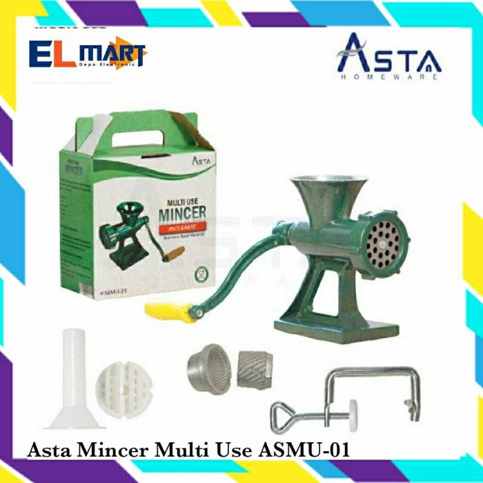 Alat Penggiling Daging Bumbu Manual Asta Multi Use Meat Mincer ASMU01