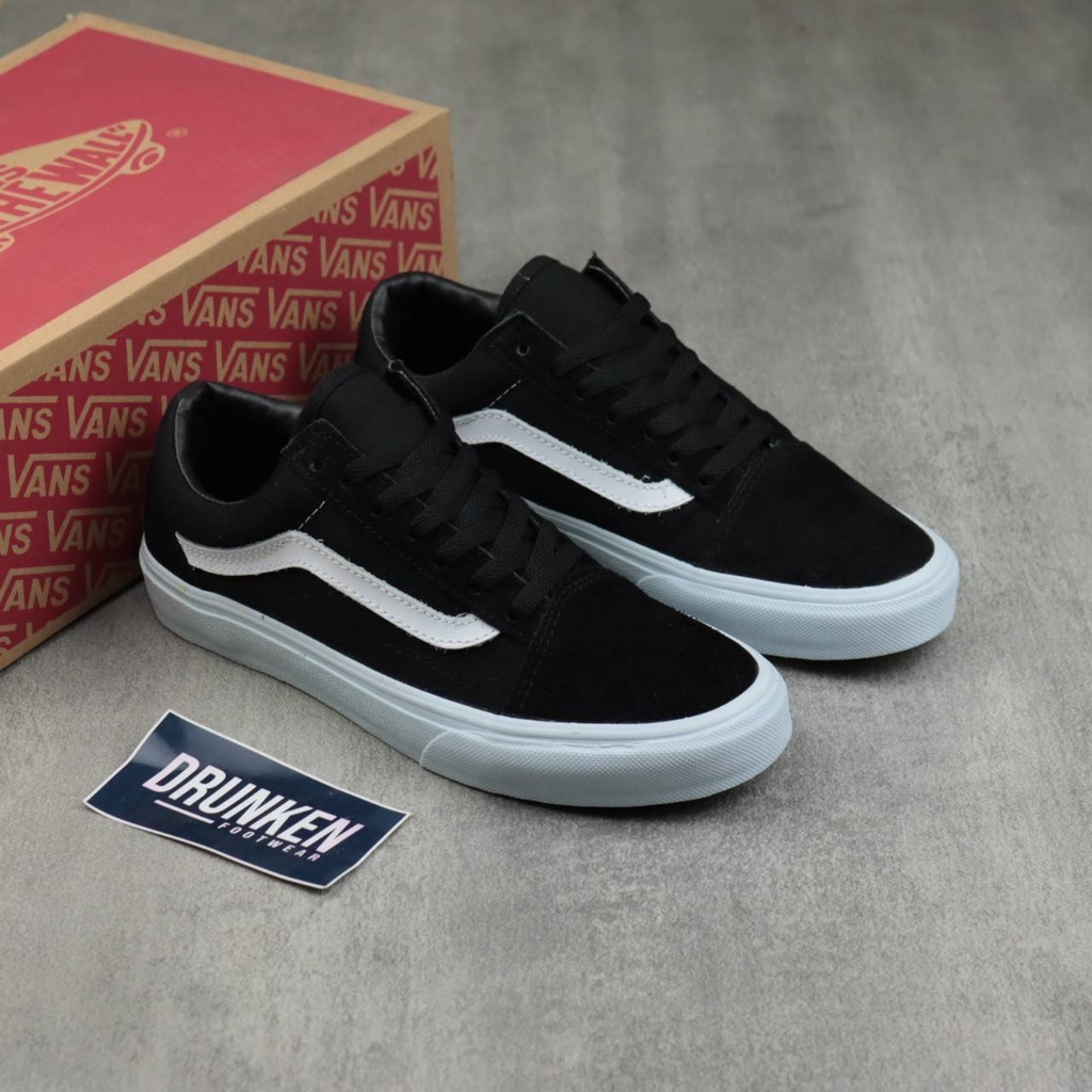 Jual Sepatu Vans Old Skool Classic Mono Black White | Shopee Indonesia