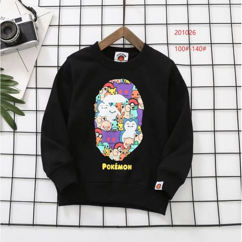 SWEATER ANAK LAKI BAPE X POKEMON PREMIUM QUALITY